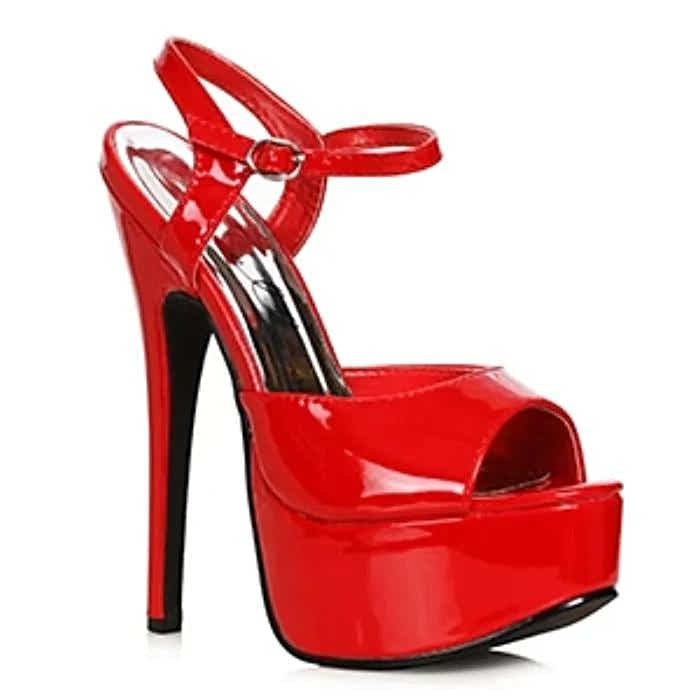 Ellie Shoes 652-Juliet 6.5" Stiletto Heel Women's Sandals in Black, Pink, Red, White