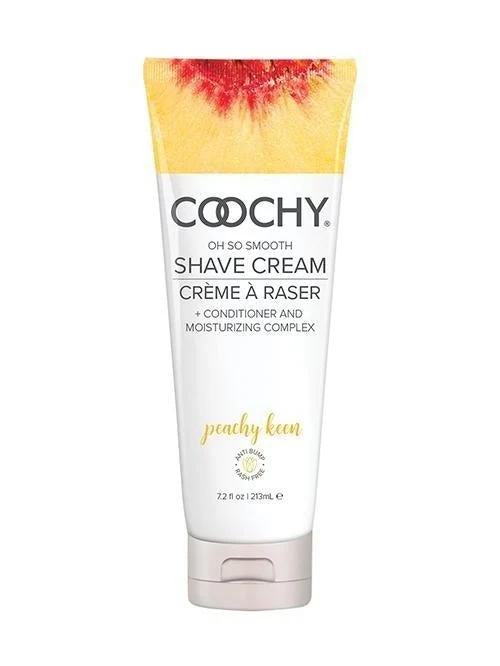 COOCHY Peach Scented Shave Cream - 7.2 Oz, sileä ja kosteuttava parranajovoide