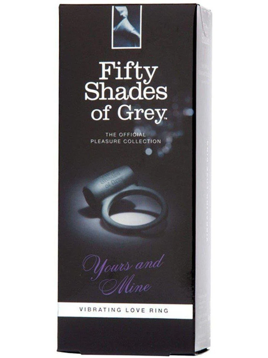 Fifty Shades of Grey Yours and Mine -värähtelevä penisrengas - vedenpitävä, silikoninen, klitoriksen stimulaatioon