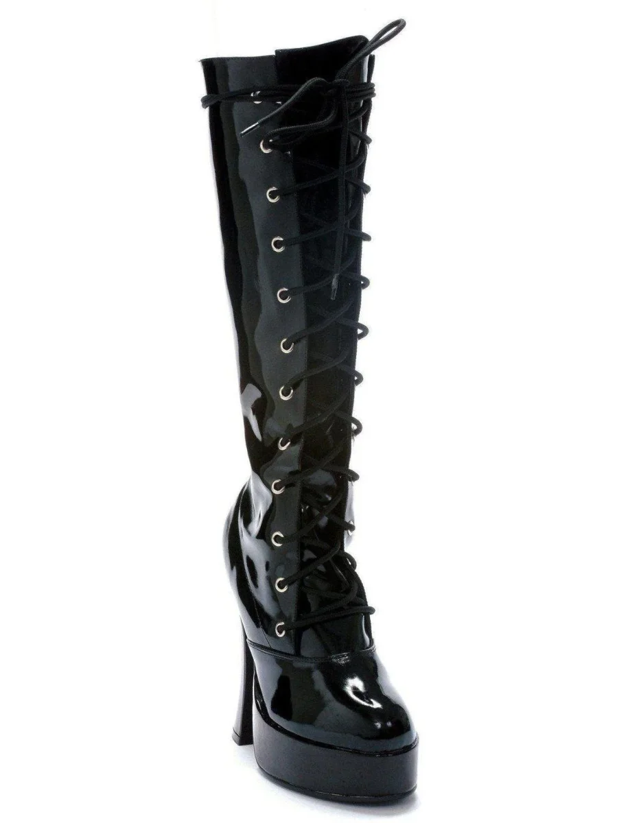 Ellie Shoes 557-Buffy Knee High Costume Boots with 5.5" Heel & 4 Color Interchangeable Tongues