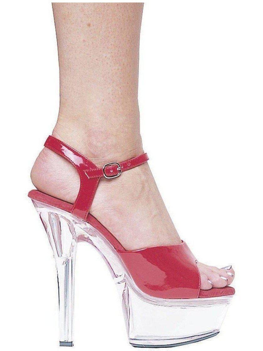 Ellie Shoes 601-Juliet-C 6 Inch Heel Sandals With Clear Bottom - Elegant Women's Footwear