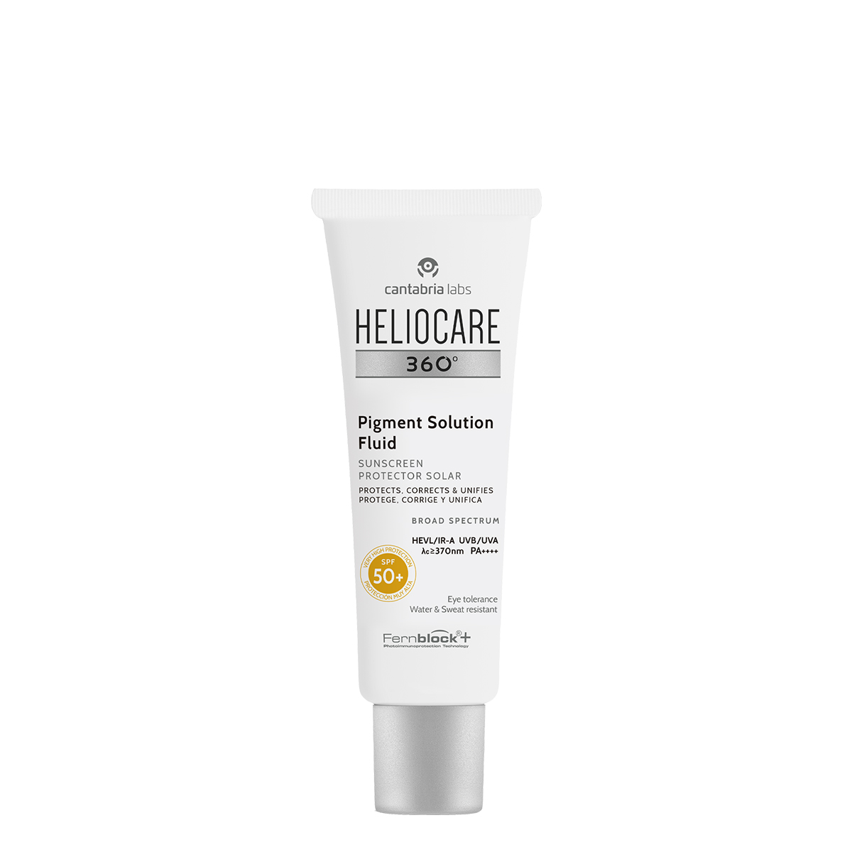 Heliocare 360° Pigment Solution Fluid SPF 50, pigmenttiä kirkastava aurinkosuojavoide, 50 ml
