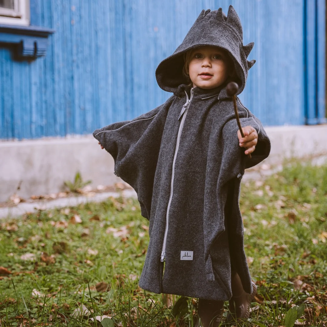 Merinovillainen autoponcho lapselle, Lohikäärme