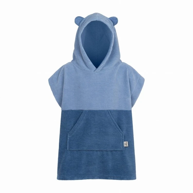 Lasten kylpyponcho Surfbear, sininen